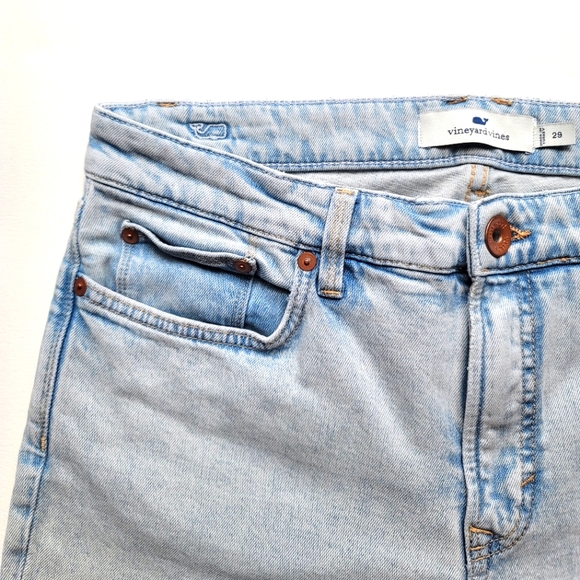 Vineyard Vines Womens' High Rise Straight Crop Light Bleu Jean, Size 29 - Picture 13 of 14
